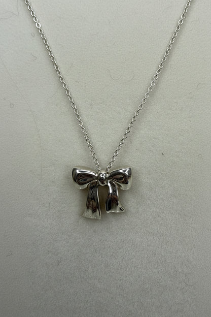 Tiffany Sterling Silver Bow Necklace