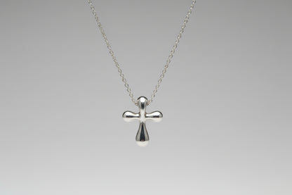 Tiffany Elsa Peretti Sterling Silver Cross Necklace