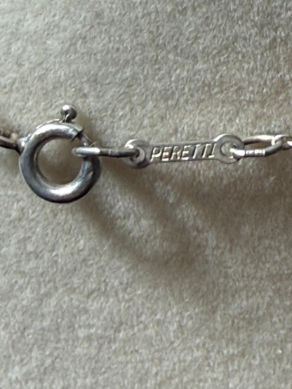 Tiffany Elsa Peretti Sterling Silver Cross Necklace