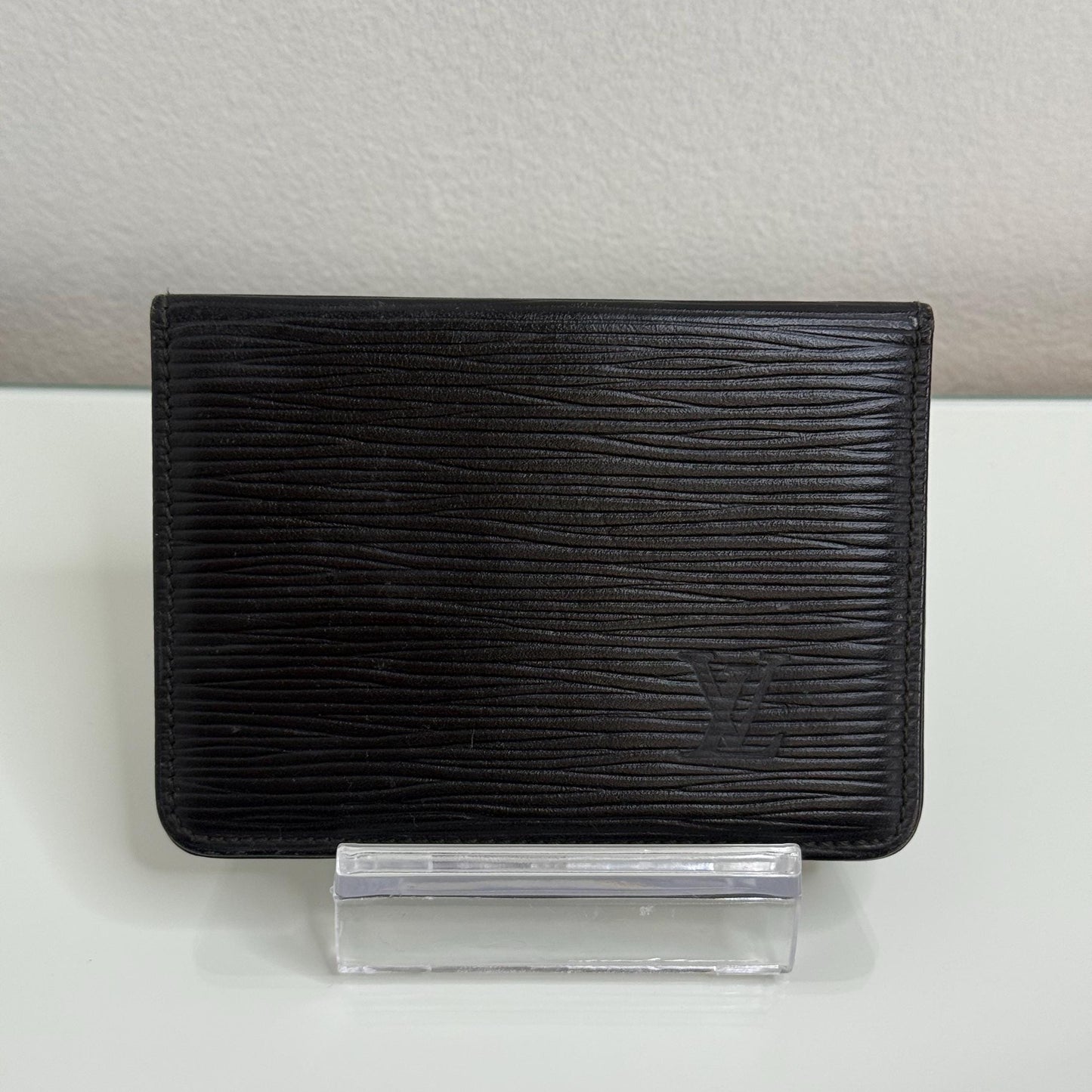 Louis Vuitton Black Epi Leather Card Holder Wallet