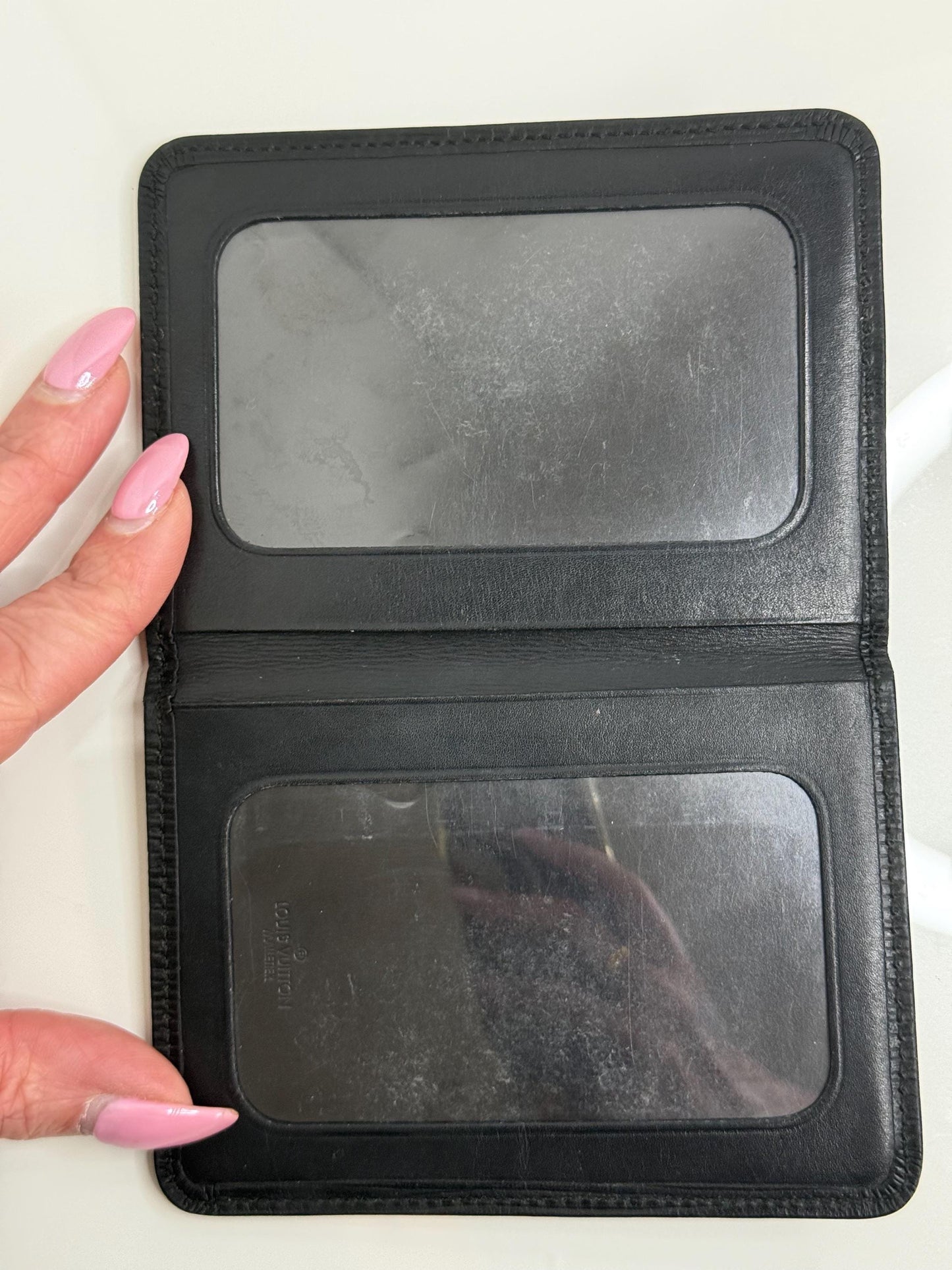 Louis Vuitton Black Epi Leather Card Holder Wallet