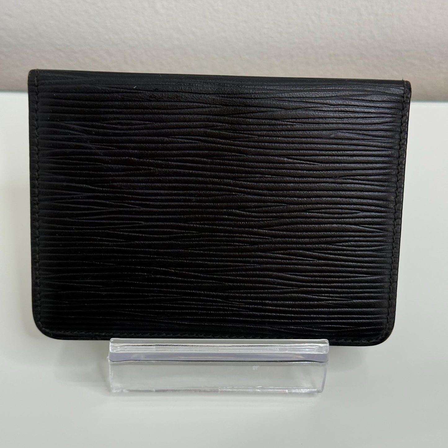 Louis Vuitton Black Epi Leather Card Holder Wallet