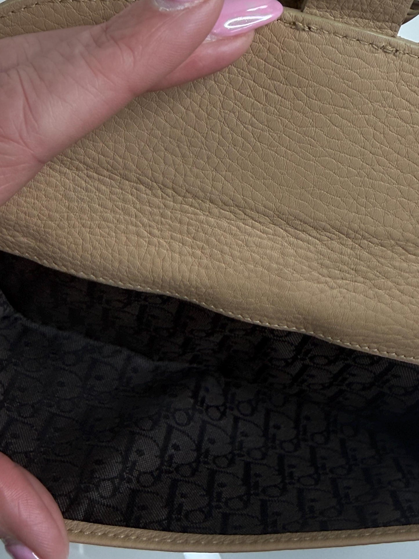 Christian Dior Beige Cannage Leather Wallet