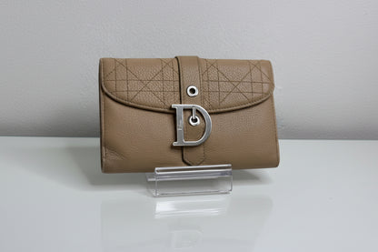 Christian Dior Beige Cannage Leather Wallet
