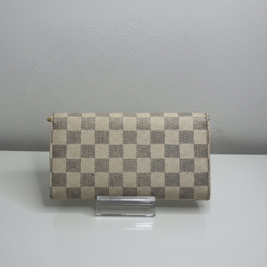 Louis Vuitton  Sarah White Damier Azur Long Wallet
