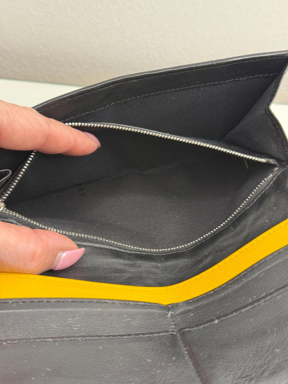 Fendi Black Forever Fendi Continental Wallet Calfskin with Embossed Logo