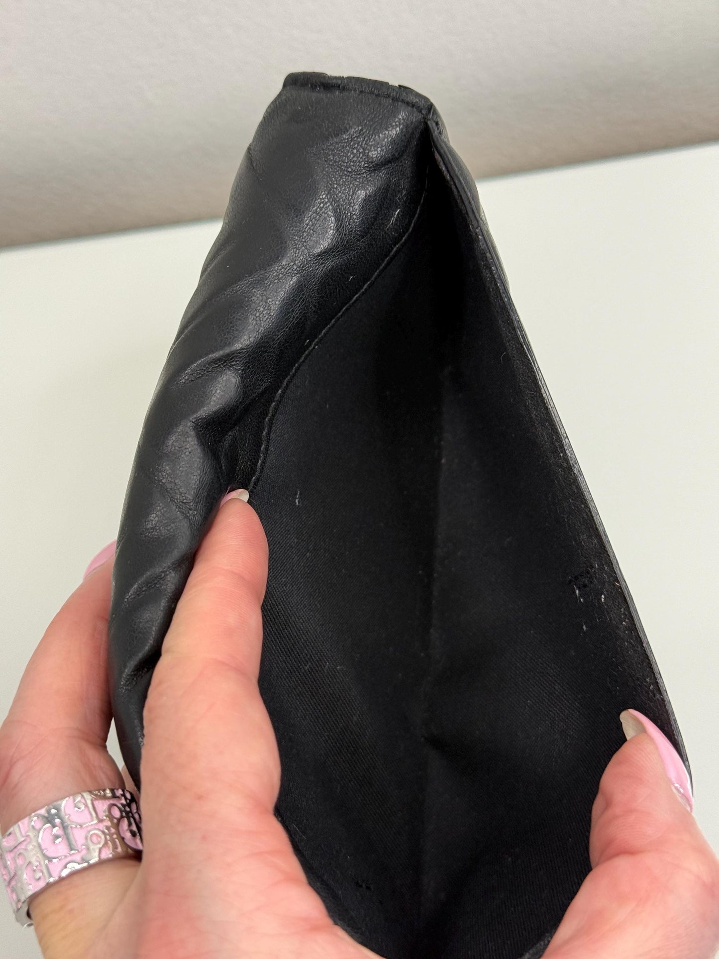 Fendi Black Forever Fendi Continental Wallet Calfskin with Embossed Logo