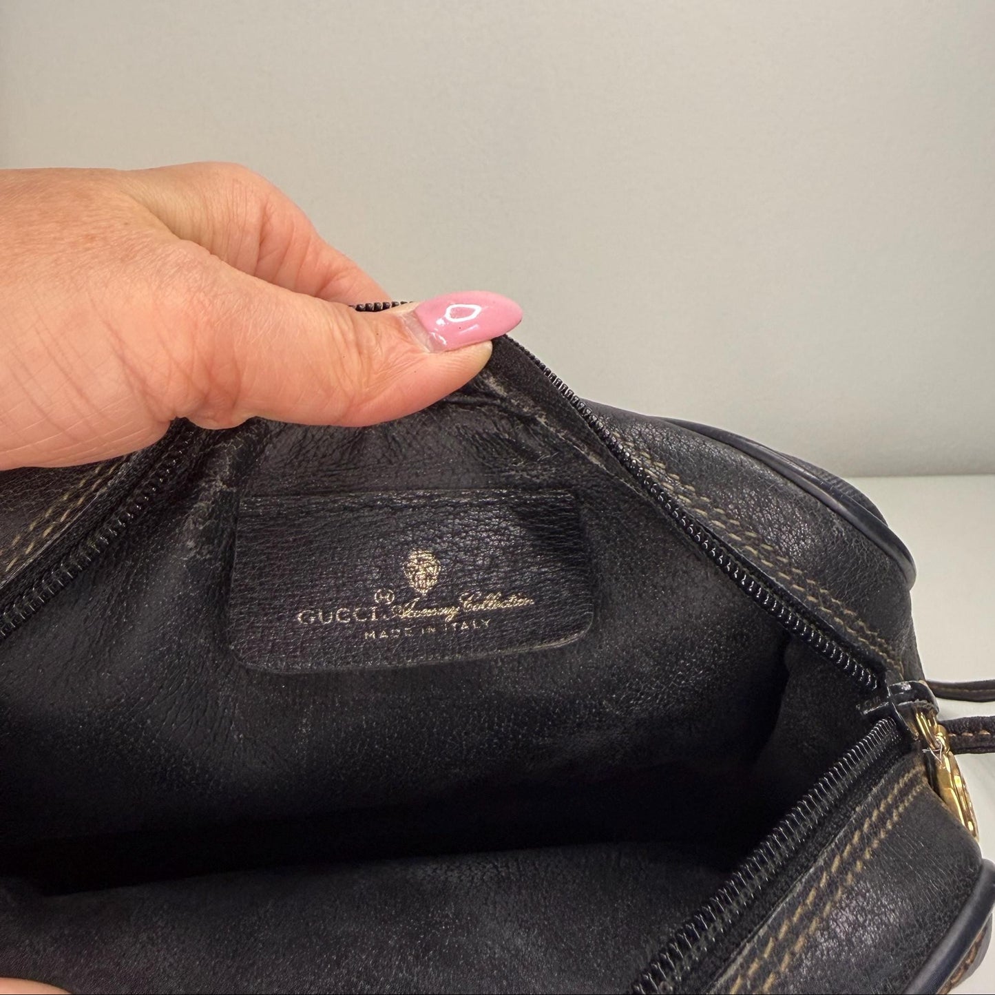 Gucci  Vintage GG Supreme Web Sherry Line Crossbody PVC Black