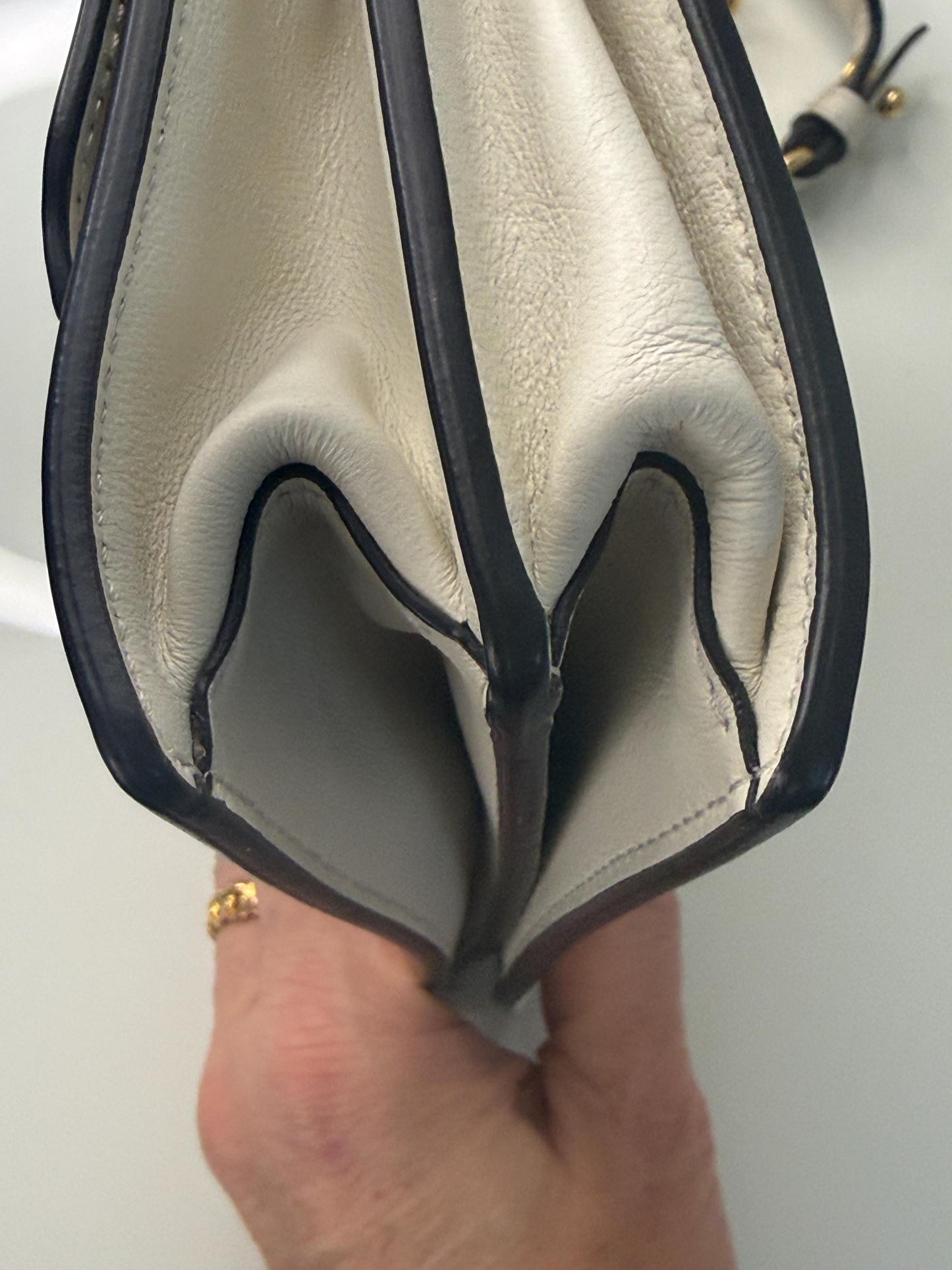 Fendi Kan I White Laser Cut Leather Bag
