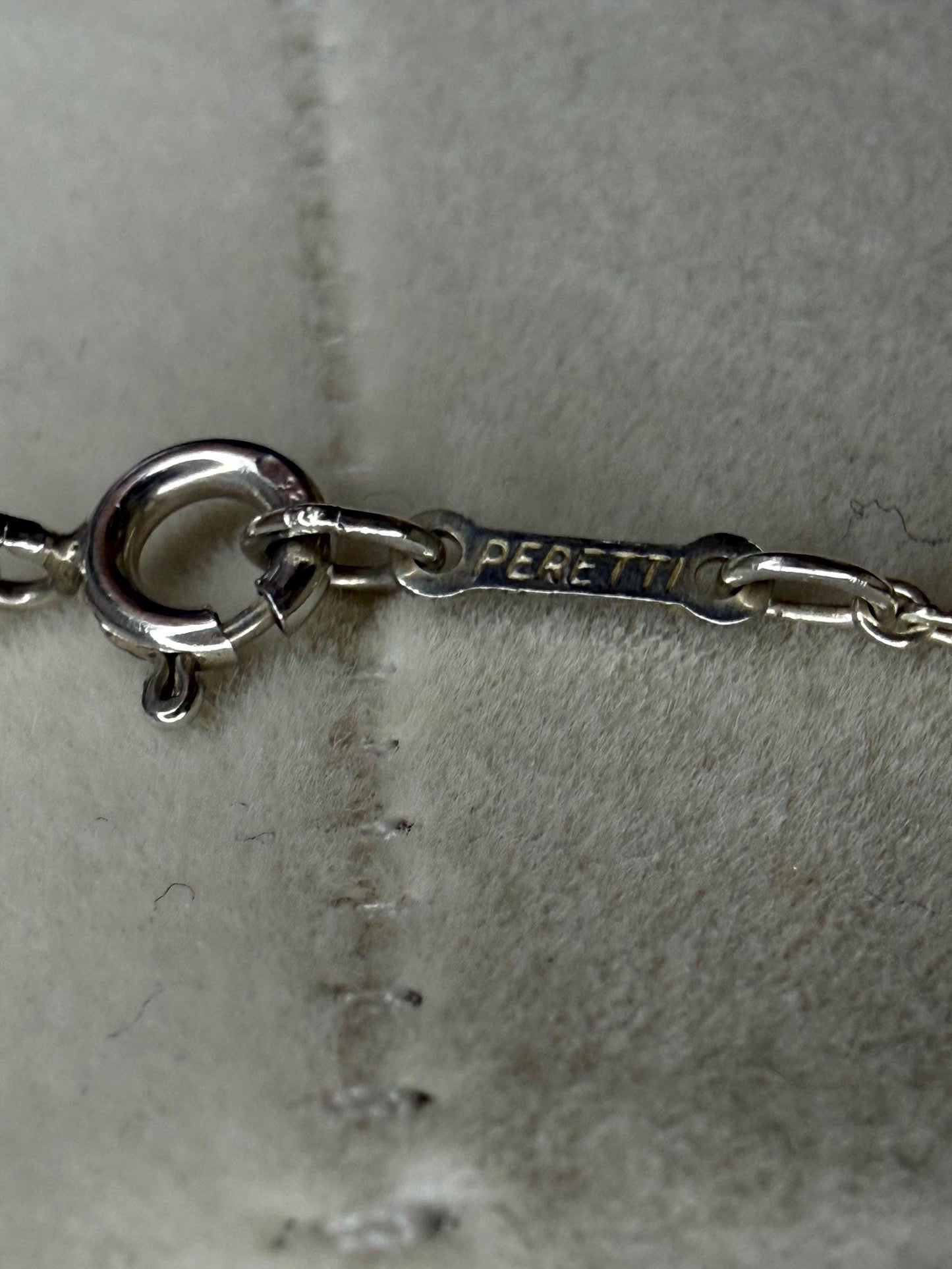 Tiffany Elsa Peretti Sterling Silver Open Heart Necklace