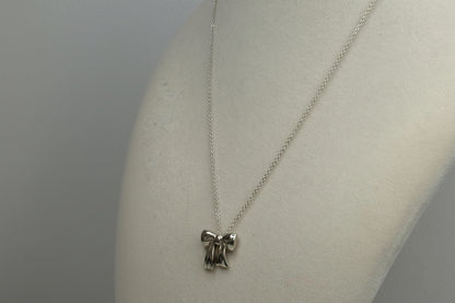 Tiffany Sterling Silver Bow Necklace