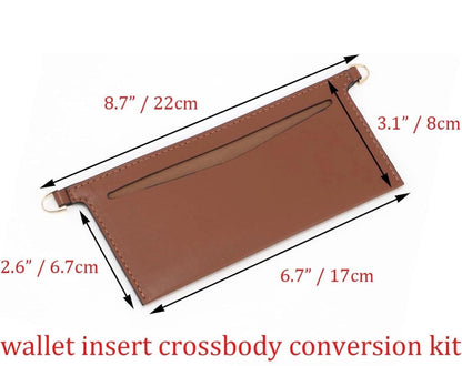 PU Leather Wallet Insert Conversion for Wallet on a chain