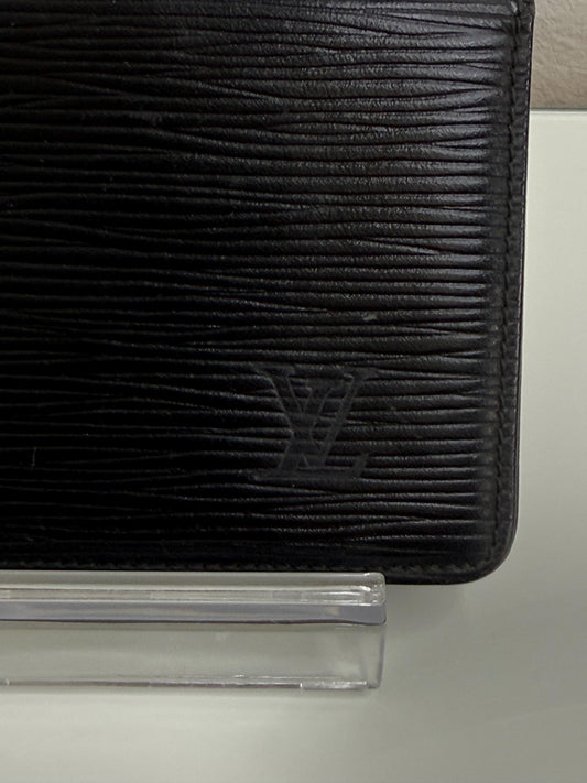 Louis Vuitton Black Epi Leather Card Holder Wallet