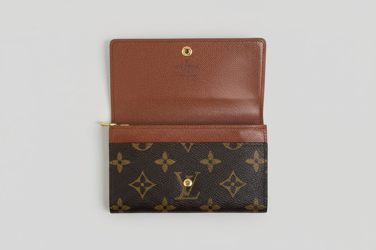 Louis Vuitton Vintage Porte Monnaie Compact Monogram Wallet