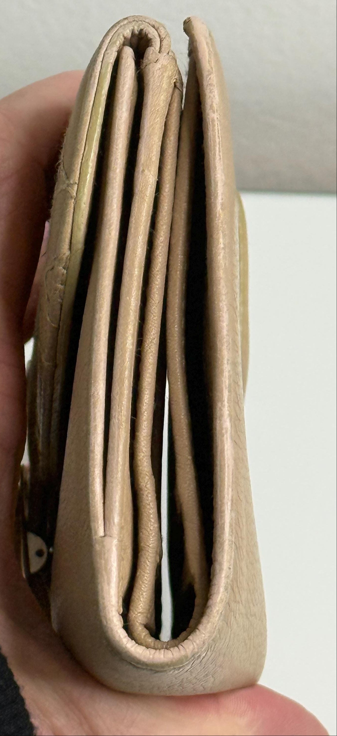 Christian Dior Beige Cannage Leather Wallet