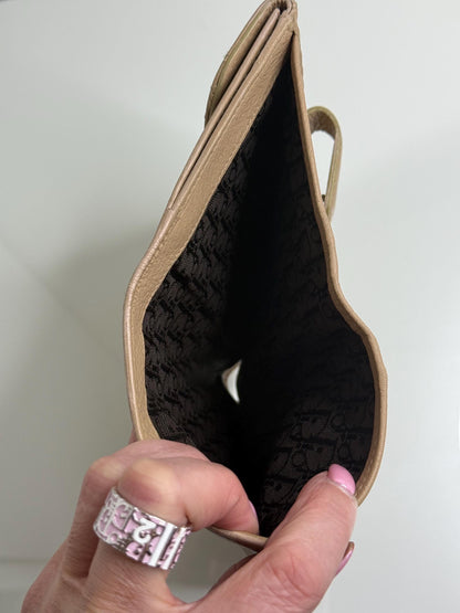 Christian Dior Beige Cannage Leather Wallet