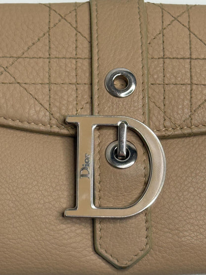 Christian Dior Beige Cannage Leather Wallet