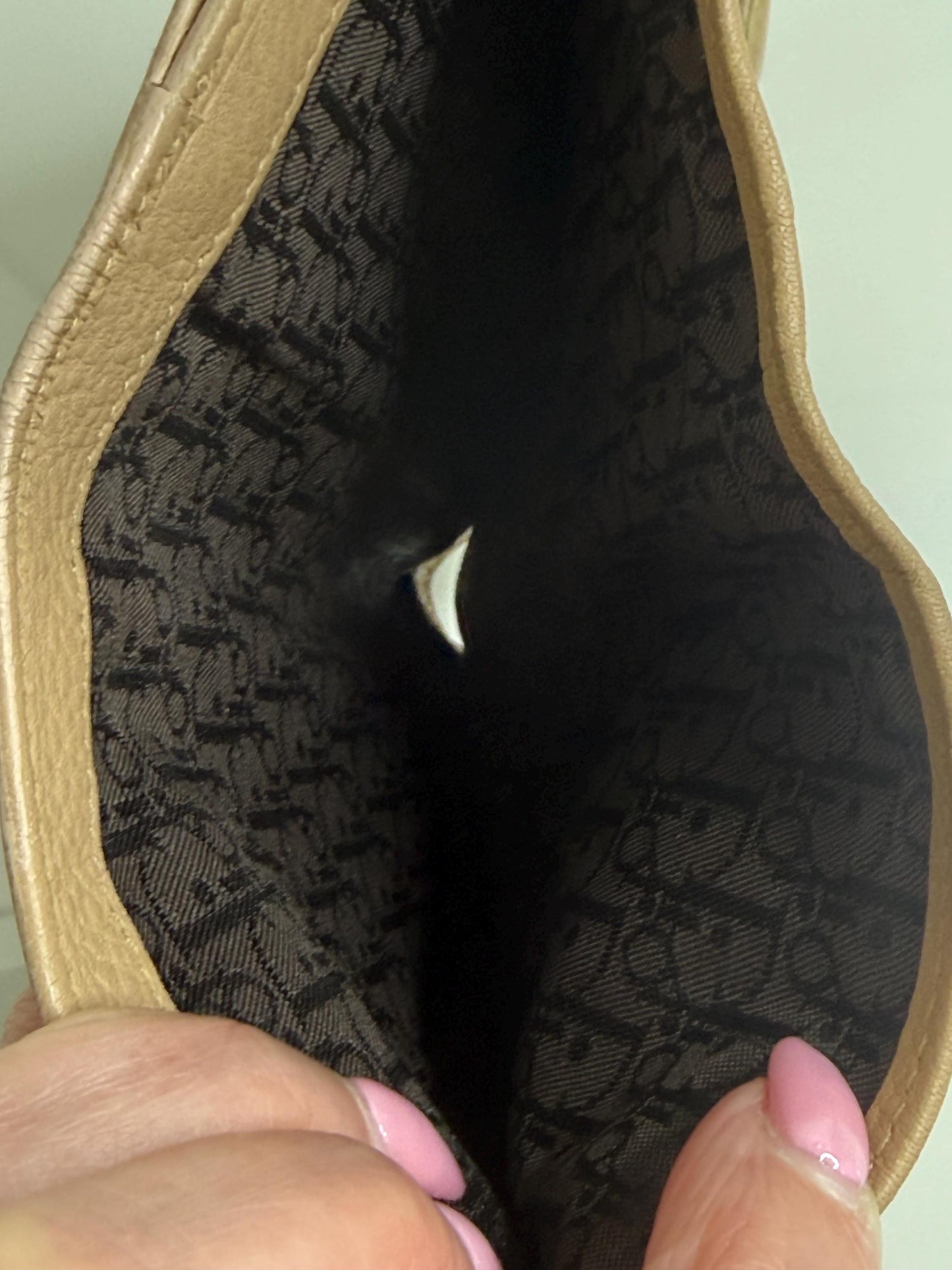 Christian Dior Beige Cannage Leather Wallet