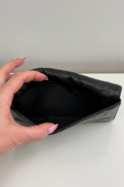 Fendi Black Forever Fendi Continental Wallet Calfskin with Embossed Logo