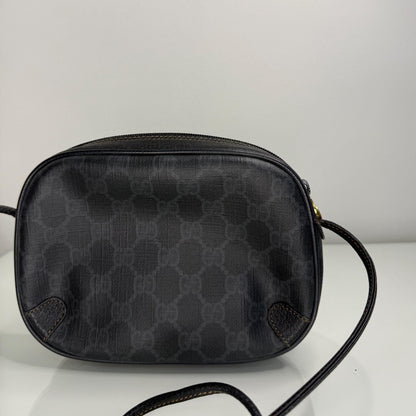 Gucci  Vintage GG Supreme Web Sherry Line Crossbody PVC Black