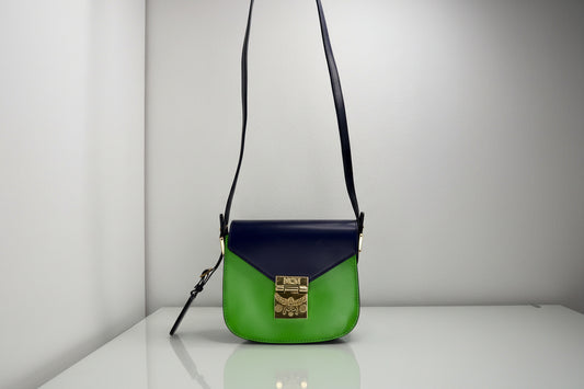 MCM Patrizia Two Tone Leather Tracy Crossbody