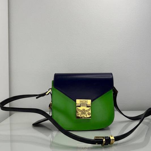 MCM Patrizia Two Tone Leather Tracy Crossbody