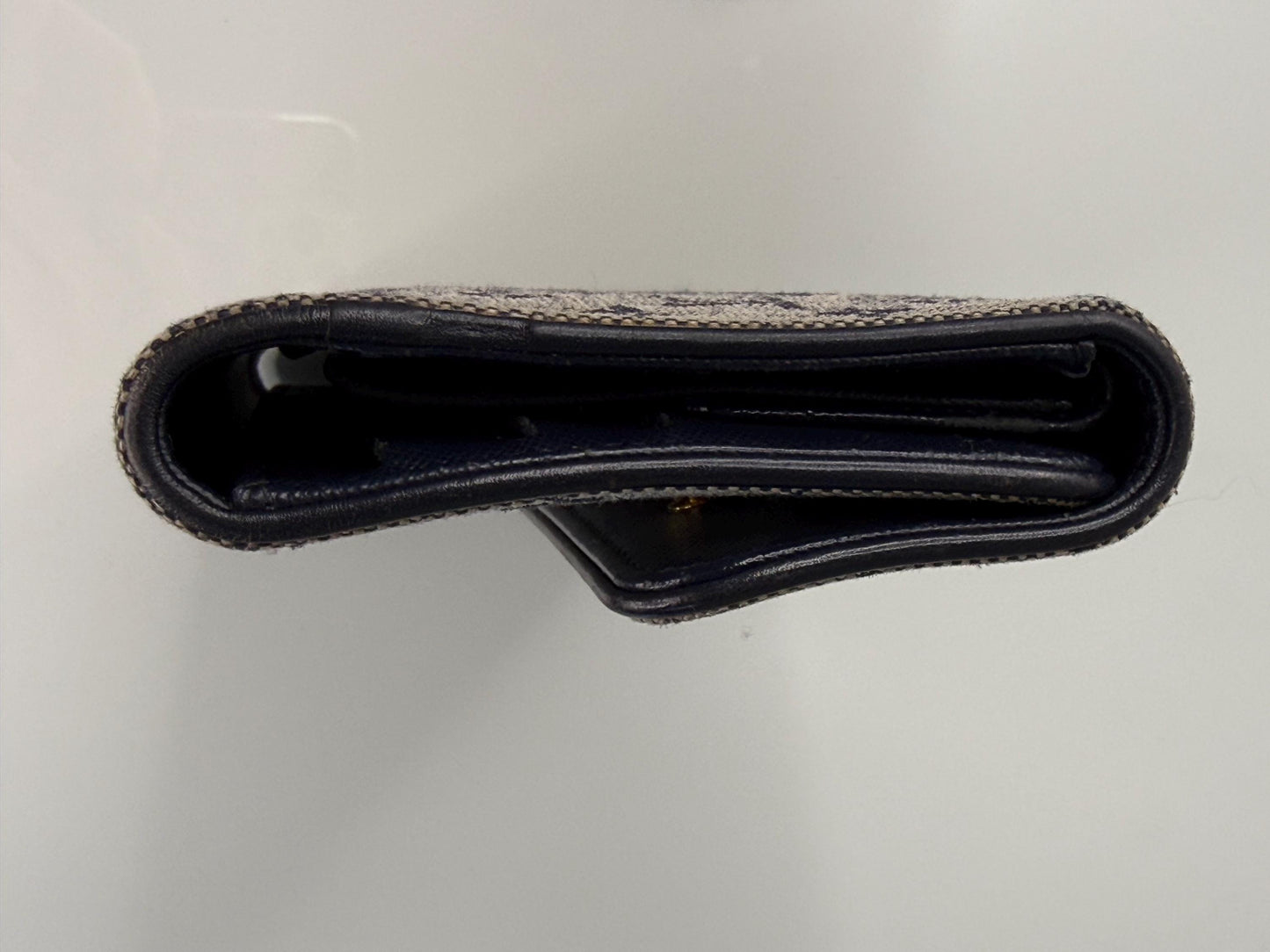 Louis Vuitton Monogram Mini Lin Blue Porte Tresor International