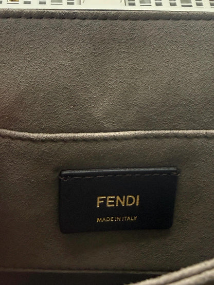 Fendi Kan I White Laser Cut Leather Bag
