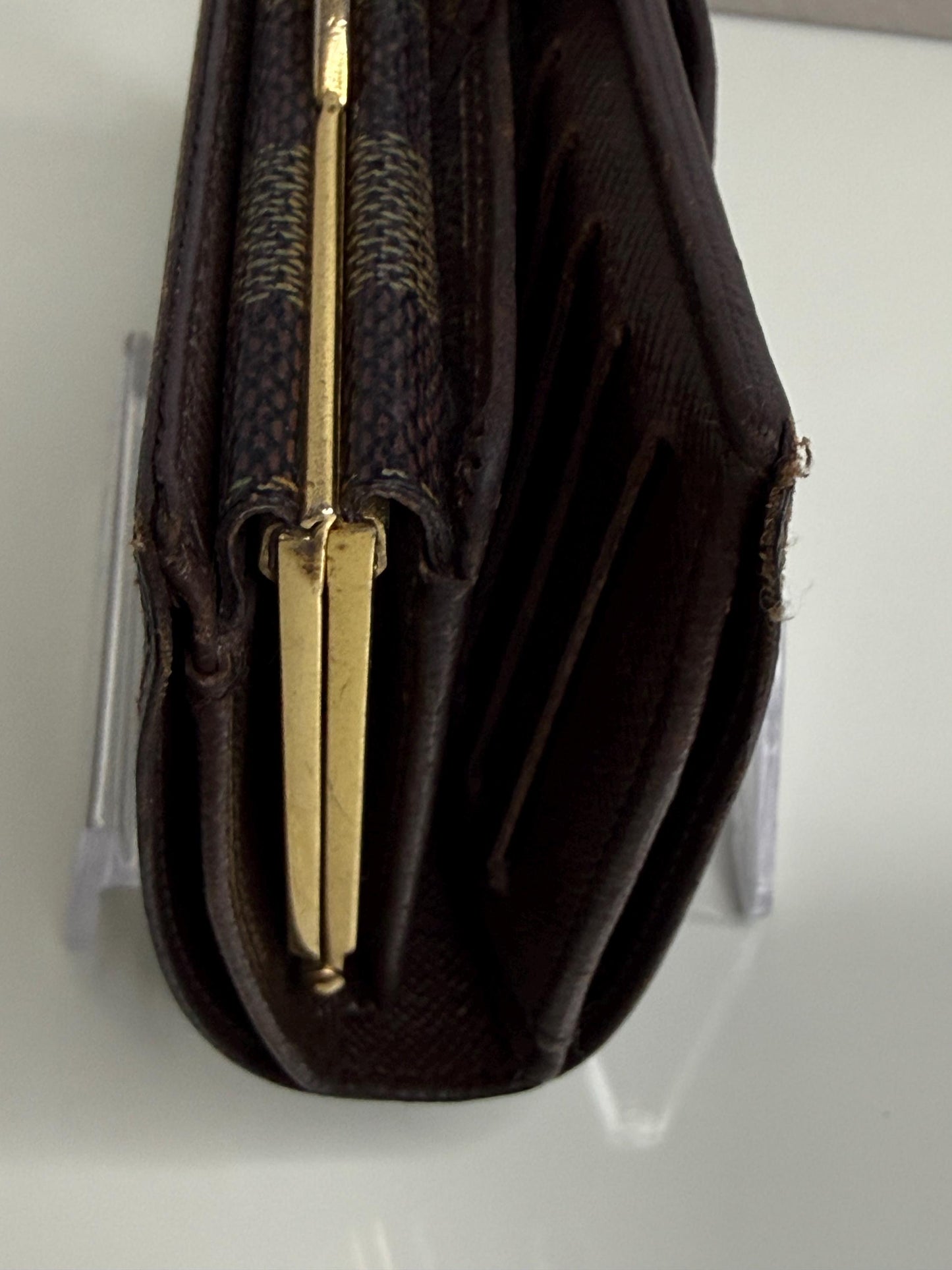Louis Vuitton Damier Kiss Lock Wallet Portefeuille Viennois