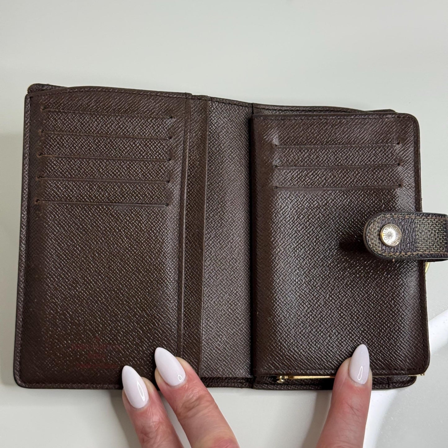Louis Vuitton Damier Kiss Lock Wallet Portefeuille Viennois