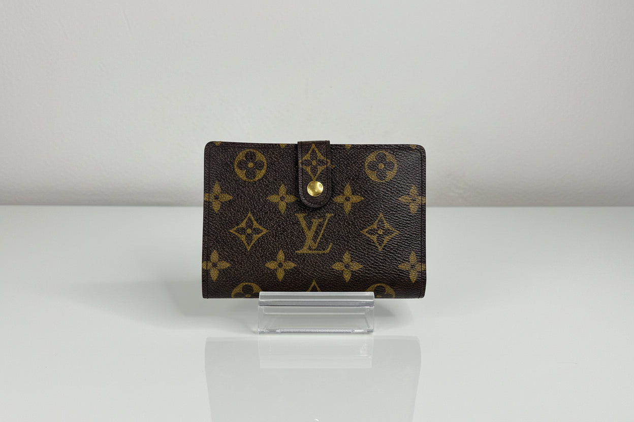 Louis Vuitton Monogram Kiss Lock Wallet Portefeuille Viennois