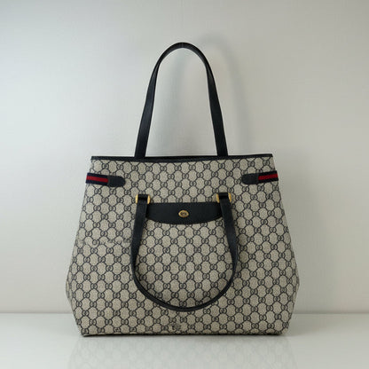 Gucci Vintage GG Supreme Sherry Line Tote in Navy