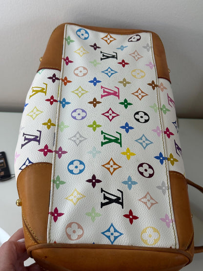 Louis Vuitton White Monogram Murakami Claudia