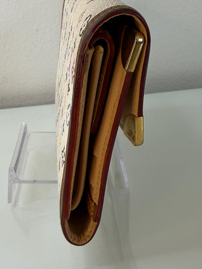 Louis Vuitton X Takashi Murakami Vintage International Long Wallet White