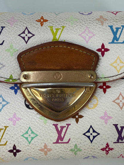 Louis Vuitton Monogram White Murakami Joey Wallet Tri-Fold