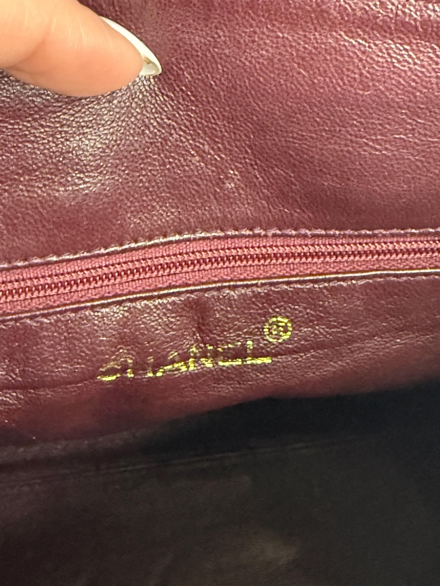 Chanel Vintage Burgundy Wine Quilted Lambskin Camera Bag  1986-1988
