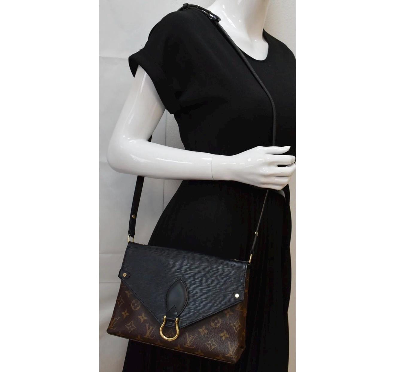 Louis Vuitton Epi Black and Monogram Saint Michel