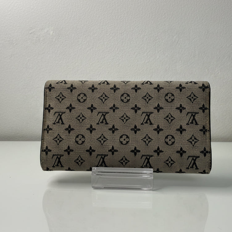 Louis Vuitton Monogram Mini Lin Blue Porte Tresor International