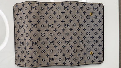 Louis Vuitton Monogram Mini Lin Blue Porte Tresor International