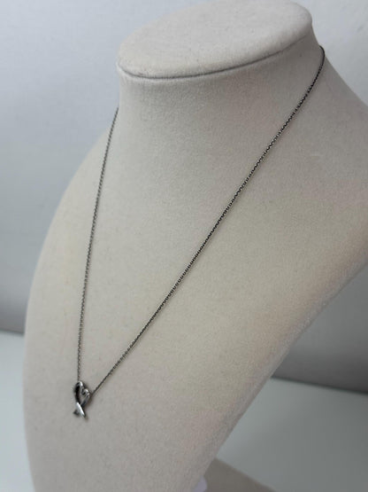 Tiffany Elsa Peretti Sterling Silver Paloma Picasso Loving Heart Necklace