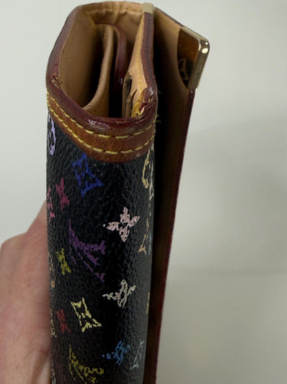 Louis Vuitton X Takashi Murakami Vintage International Long Wallet Black