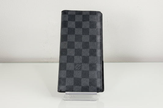 Louis Vuitton Damier Graphite Long Bi fold Mens wallet