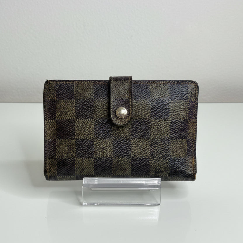 Louis Vuitton Damier Kiss Lock Wallet Portefeuille Viennois