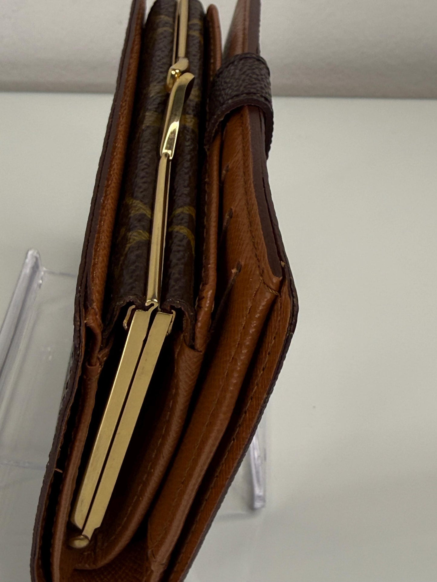 Louis Vuitton Monogram Kiss Lock Wallet Portefeuille Viennois