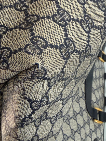Gucci Vintage GG Supreme Sherry Line Tote in Navy