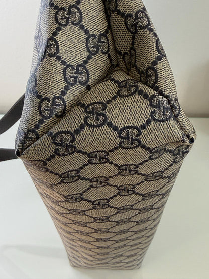 Gucci Vintage GG Supreme Sherry Line Tote in Navy