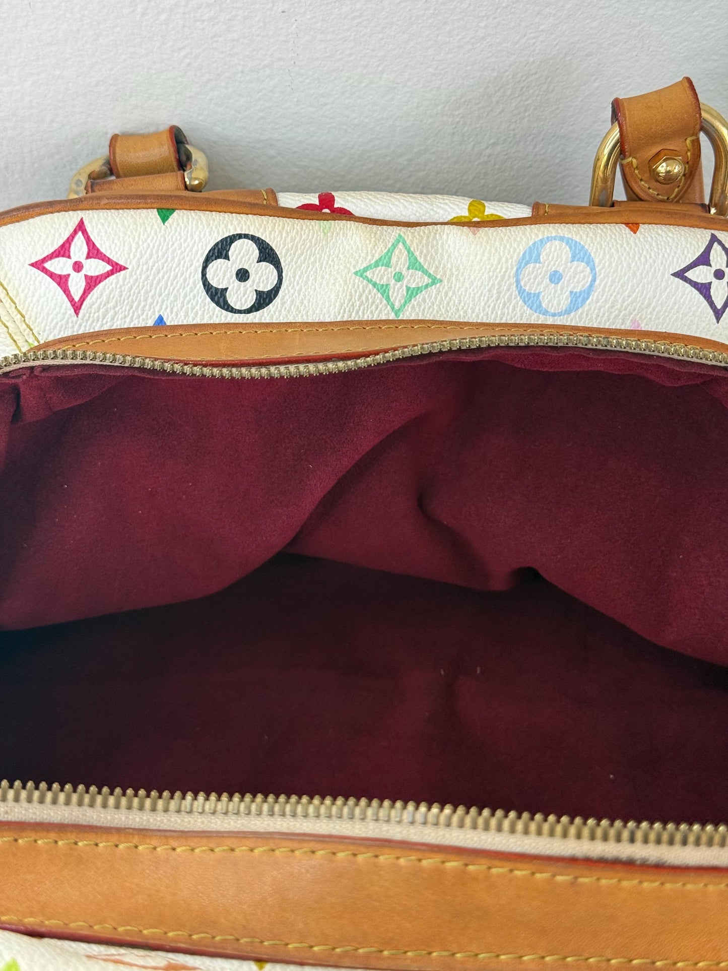 Louis Vuitton White Monogram Murakami Claudia