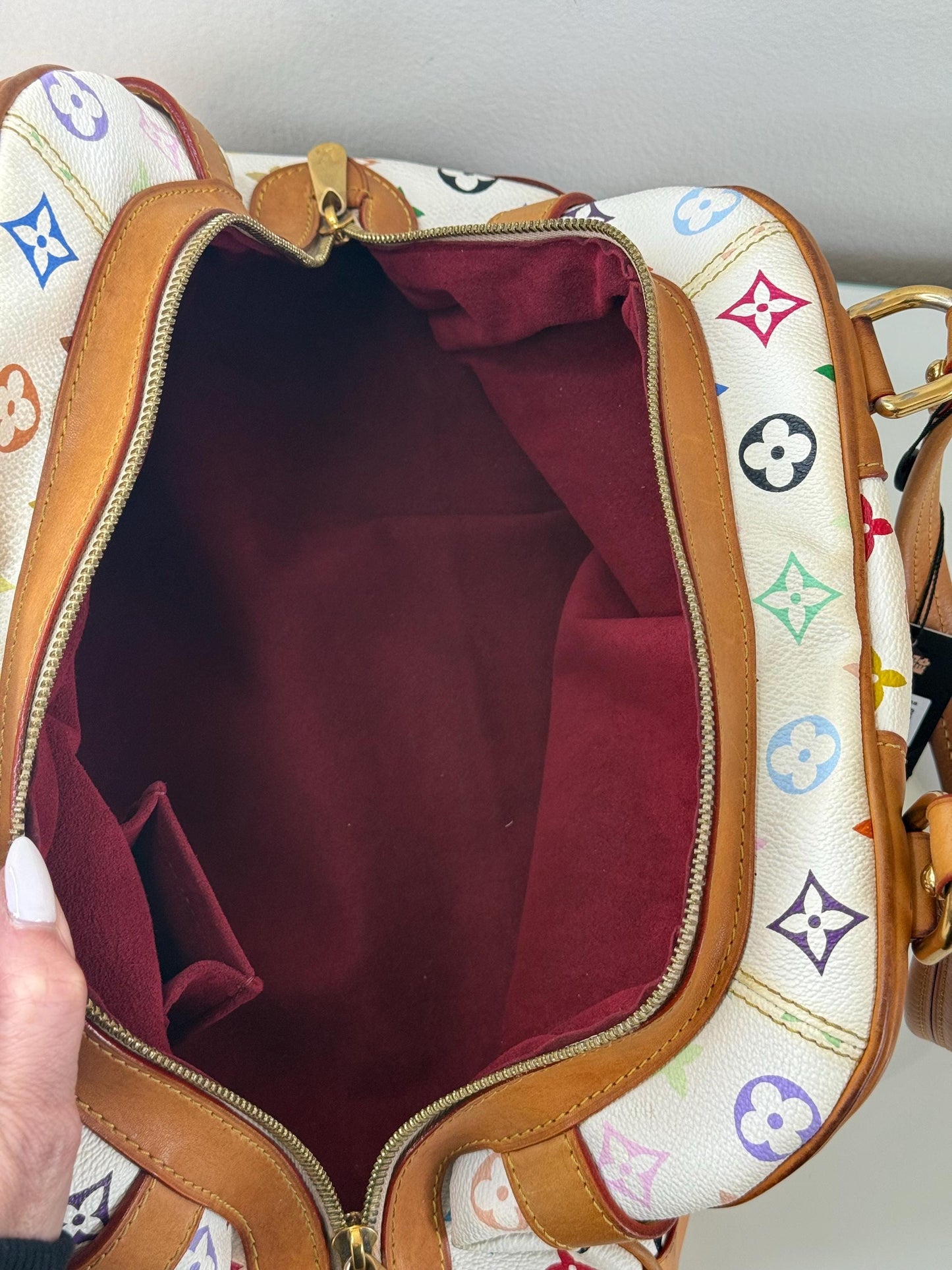 Louis Vuitton White Monogram Murakami Claudia