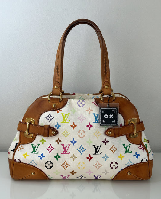 Louis Vuitton White Monogram Murakami Claudia