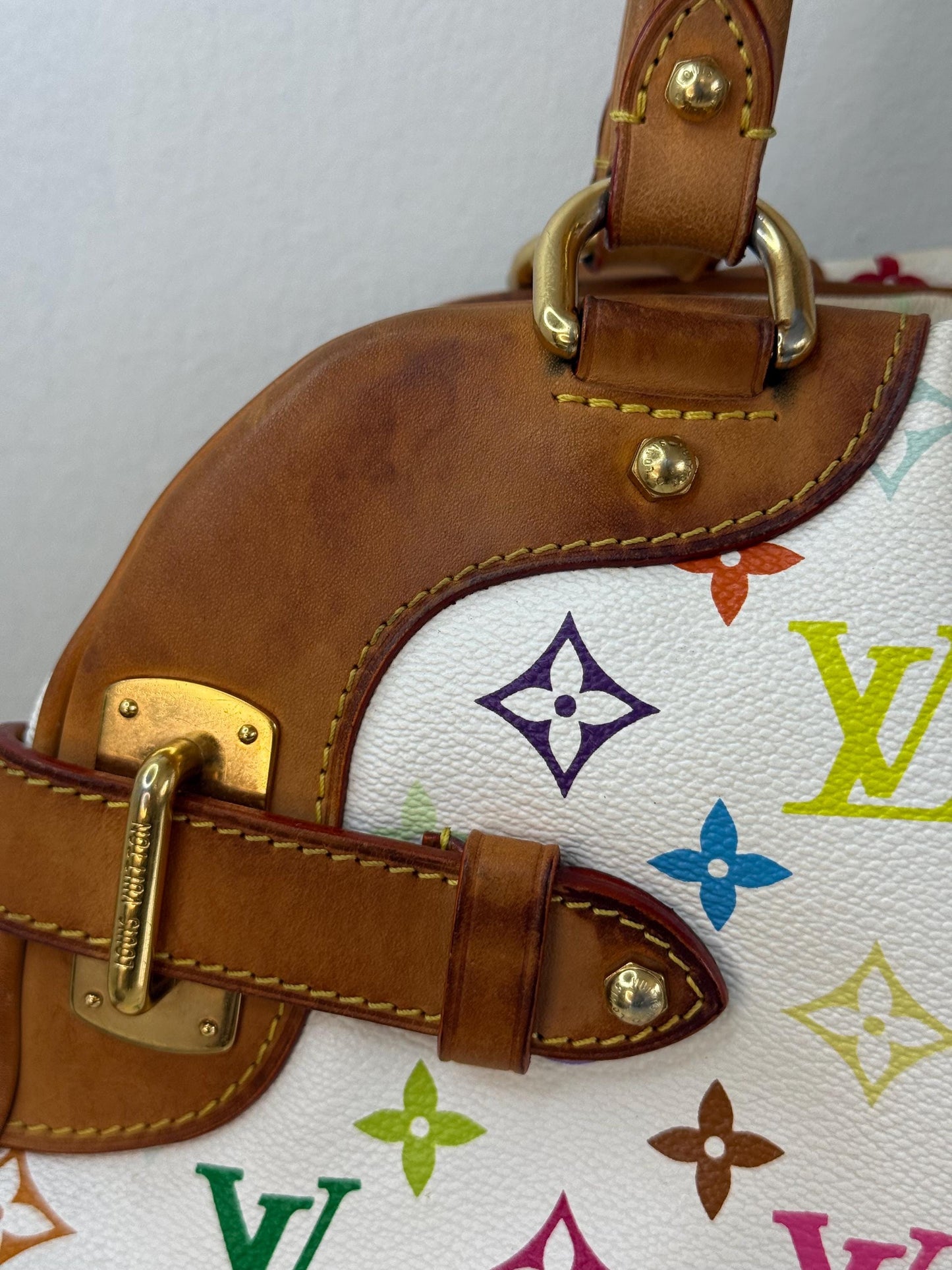 Louis Vuitton White Monogram Murakami Claudia